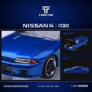 <img class='new_mark_img1' src='https://img.shop-pro.jp/img/new/icons1.gif' style='border:none;display:inline;margin:0px;padding:0px;width:auto;' />4ʹͽ Time Top 1/64 Nissan GTR R32  R32 GT-R 999 Metallic Blue եBOX 