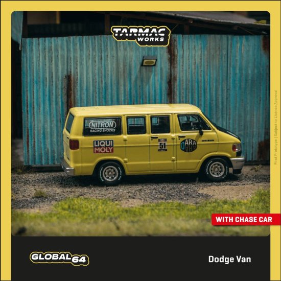 Tarmac Works 1/64 Dodge Van Yellow- ミニカー専門店 RideON ライドオン