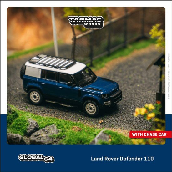 Tarmac Works 1/64 Land Rover Defender 110 Blue- ミニカー専門店