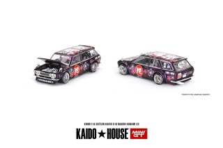 4ʹͽ KAIDOHOUSE x MINI GT 1/64 DATSUN KAIDO 510 WAGON HANAMI V3 magic purple åȥ 若