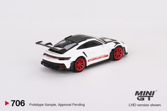 MINI GT 1/64 Porsche 911 (992) GT3 RS Weissach Package White