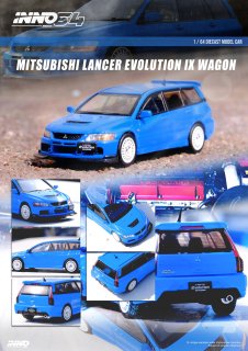 3ʹͽ INNO 1/64 MITSUBISHI LANCER EVOLUTION IX WAGON BLUE ɩ 󥵡 ܥ塼 若 ֥롼