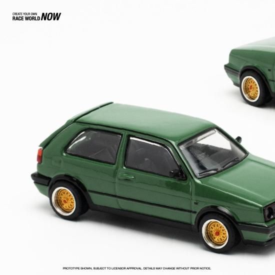 POP RACE 1/64 GOLF GTI MKII - OAK GREEN ゴルフ- ミニカー専門