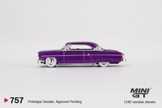 MINI GT 1/64 Lincoln Capri Hot Rod 1954 Purple Metallic 757L 左 リンカーン カプリ  ホットロッド パープル- ミニカー専門店 RideON