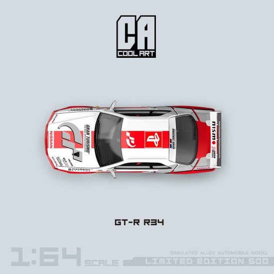 COOL ART 1/64 日産 スカイライン GT-R R34 ブラック/レッド/ホワイト 