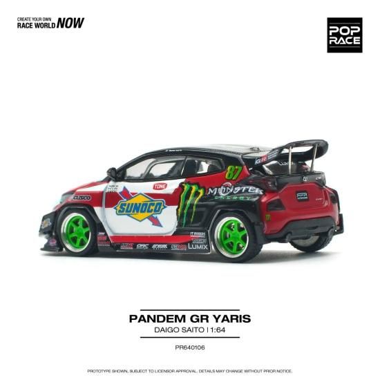 POP RACE 1/64 Pandem GR Yaris - Daigo Saito 斉藤大吾