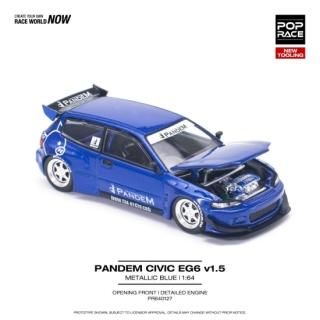 <img class='new_mark_img1' src='https://img.shop-pro.jp/img/new/icons63.gif' style='border:none;display:inline;margin:0px;padding:0px;width:auto;' />POP RACE 1/64 PANDEM CIVIC EG6 v1.5 METALLIC BLUE