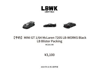 <img class='new_mark_img1' src='https://img.shop-pro.jp/img/new/icons1.gif' style='border:none;display:inline;margin:0px;padding:0px;width:auto;' />10ʹȯͽ LBWK֥ꥹ MINI GT 1/64 ޥ顼 McLaren 720S LBWorks Black
