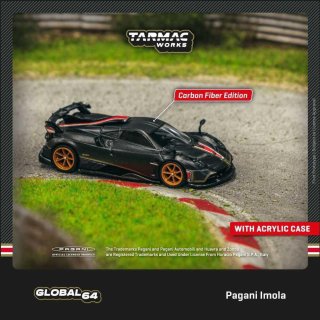 <img class='new_mark_img1' src='https://img.shop-pro.jp/img/new/icons1.gif' style='border:none;display:inline;margin:0px;padding:0px;width:auto;' />12ʹͽ Tarmac Works GLOBAL64 1/64 Pagani Imola Matt Black Carbon Fiber