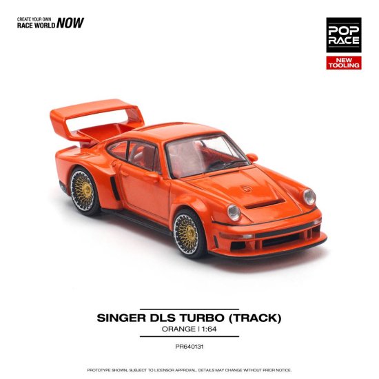 POP RACE 1/64 SINGER DLS TURBO (TRACK) ORANGE - ミニカー専門店 RideON-ライドオン