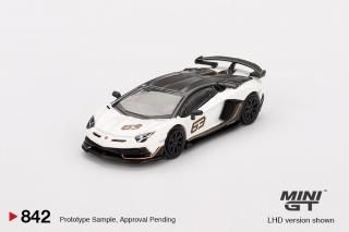 <img class='new_mark_img1' src='https://img.shop-pro.jp/img/new/icons1.gif' style='border:none;display:inline;margin:0px;padding:0px;width:auto;' />1ʹͽ MINI GT 1/64 Lamborghini Aventador SVJ 63  Bianco Asopo 842BL(Хɥ ֥ꥹ
