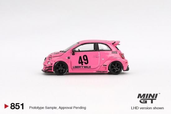 MINI GT 1/64 アバルト 595 LB-WORKS x Abas Works ピンク