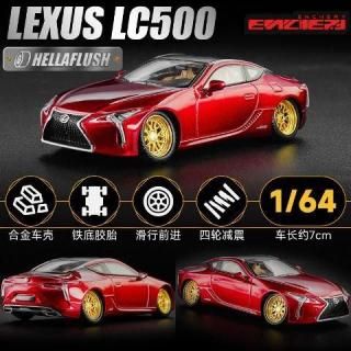 <img class='new_mark_img1' src='https://img.shop-pro.jp/img/new/icons1.gif' style='border:none;display:inline;margin:0px;padding:0px;width:auto;' />4ʹͽ ENCHERY 1/64 쥯 Lexus LC500 HellaFlush Lowside Ķĥ饤  Red Chrome Gold Wheel 300
