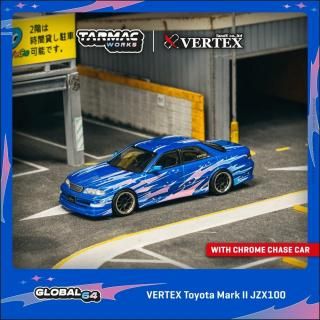 <img class='new_mark_img1' src='https://img.shop-pro.jp/img/new/icons1.gif' style='border:none;display:inline;margin:0px;padding:0px;width:auto;' />9ʹͽ Tarmac Works 1/64 VERTEX ȥ西 ޡ Mark II JZX100 Blue Metallic