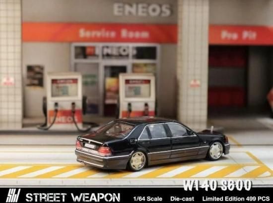 SW Street Weapon 1/64 メルセデス ベンツ Benz W140 S600 Black