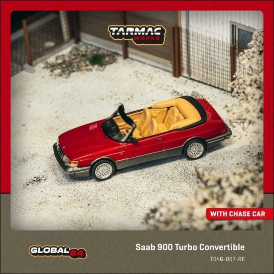 Tarmac Works 1/64 サーブ 900 ターボ コンバーチブル レッド