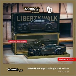 <img class='new_mark_img1' src='https://img.shop-pro.jp/img/new/icons1.gif' style='border:none;display:inline;margin:0px;padding:0px;width:auto;' />9ʹͽ Tarmac Works 1/64 LB-WORKS Dodge Challenger SRT Hellcat Black Metallic