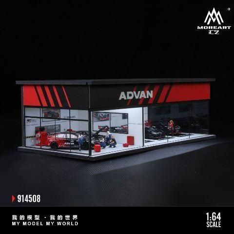 1/64 ガレージ コンテナ advan アドバン ホットウィール minigt