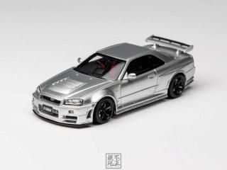 <img class='new_mark_img1' src='https://img.shop-pro.jp/img/new/icons1.gif' style='border:none;display:inline;margin:0px;padding:0px;width:auto;' />9ʹͽ Cars' Lounge 1/64  Skyline GT-R R34 NISMO Z-TUNE Silver