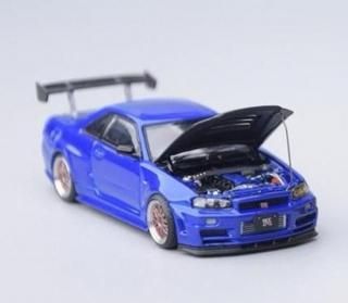 <img class='new_mark_img1' src='https://img.shop-pro.jp/img/new/icons1.gif' style='border:none;display:inline;margin:0px;padding:0px;width:auto;' />12ʹͽ Focal Horizon FH 1/64  饤 Skyline GT-R R34 Z-Tune Carbon-Hood Bayside Blue ܥͥåȳ