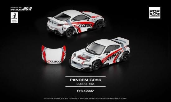POP RACE 1/64 PANDEM GR86 - CUSCO パンデム - ミニカー専門店 RideON