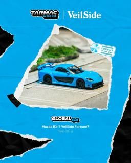 <img class='new_mark_img1' src='https://img.shop-pro.jp/img/new/icons1.gif' style='border:none;display:inline;margin:0px;padding:0px;width:auto;' />3ʹͽ Tarmac Works 1/64 ޥĥ 륵 ե Mazda RX-7 VeilSide Fortune7 Blue