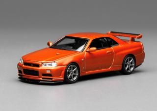 <img class='new_mark_img1' src='https://img.shop-pro.jp/img/new/icons1.gif' style='border:none;display:inline;margin:0px;padding:0px;width:auto;' />1ʹͽ MOTORHELIX 1/64 Nissan Skyline GT-R(R34) V-Spec  Customized Metallic Orange ܥͥåȳ

