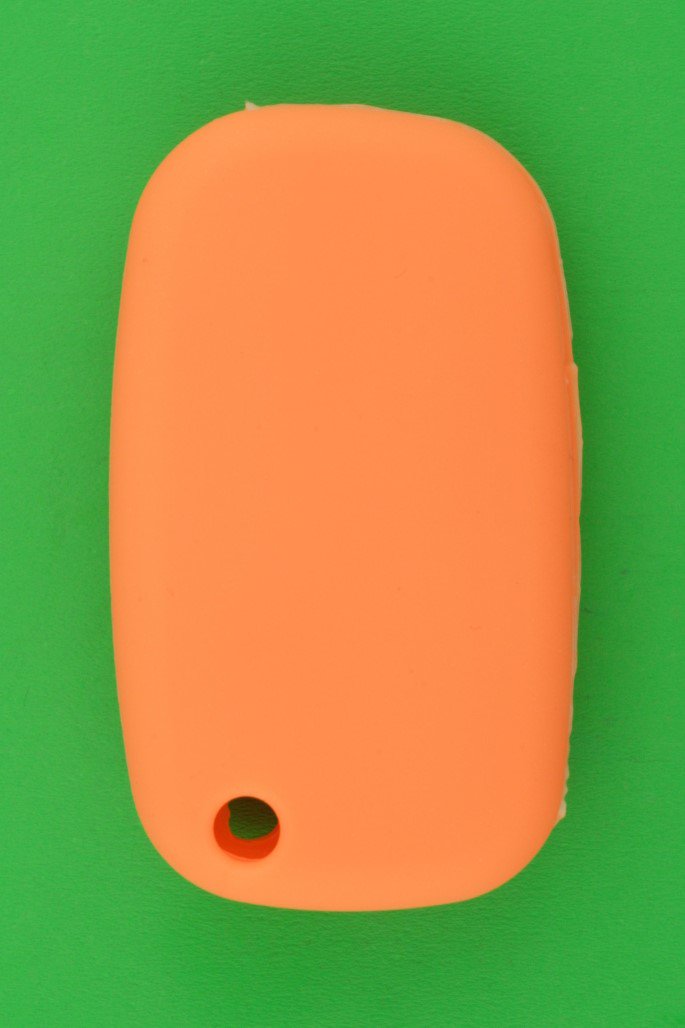 ルノー（Renault）2ボタン・ジャックナイフ型キーレスリモコン用シリコンカバーオレンジ色 - キーレス＆スマートキー　 通販サイト『キーフォレスト』自動車のカギの事ならお任せください！！