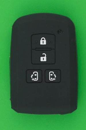 トヨタ（TOYOTA）新型4ボタンスマートキー用シリコンカバー黒色