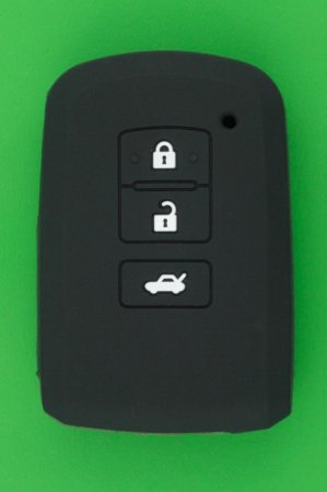 トヨタ（TOYOTA）210系クラウン・カムリ等3ボタン・スマートキー用シリコンカバー黒色（絵文字　白） - キーレス＆スマートキー　 通販サイト『キーフォレスト』自動車のカギの事ならお任せください！！
