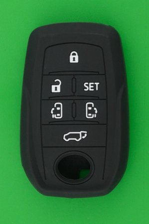 トヨタ（TOYOTA）30系アルファード＆ヴェルファイア6ボタン・スマートキー用シリコンカバー黒色（絵文字　白） - キーレス＆スマートキー　 通販サイト『キーフォレスト』自動車のカギの事ならお任せください！！