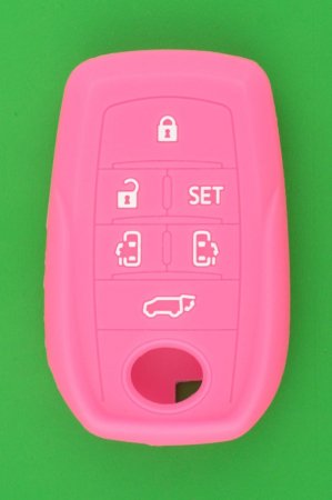 トヨタ（TOYOTA）30系アルファード＆ヴェルファイア6ボタン・スマートキー用シリコンカバー（ピンク色） - キーレス＆スマートキー　 通販サイト『キーフォレスト』自動車のカギの事ならお任せください！！