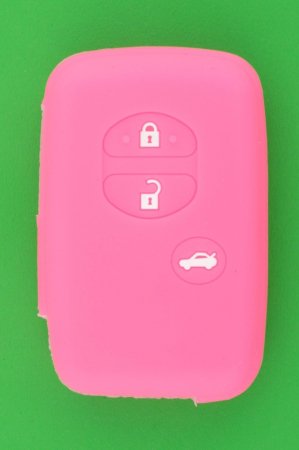トヨタ（TOYOTA）SAI＆マークX＆200系クラウン等3ボタン・スマートキー用シリコンカバー（ピンク色） - キーレス＆スマートキー　 通販サイト『キーフォレスト』自動車のカギの事ならお任せください！！