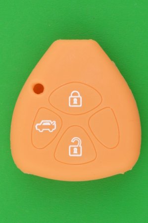 トヨタしずく型3ボタン・キーレスリモコン用シリコンカバー（オレンジ） - キーレス＆スマートキー　 通販サイト『キーフォレスト』自動車のカギの事ならお任せください！！