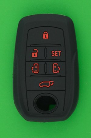 トヨタ（TOYOTA）30系アルファード＆ヴェルファイア6ボタン・スマートキー用シリコンカバー黒色（絵文字　赤） - キーレス＆スマートキー　 通販サイト『キーフォレスト』自動車のカギの事ならお任せください！！