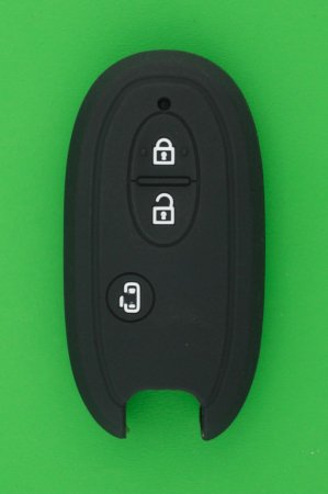スズキ3ボタン・スマートキー用シリコンカバー黒色（絵文字　白） - キーレス＆スマートキー　 通販サイト『キーフォレスト』自動車のカギの事ならお任せください！！