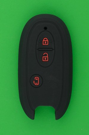 スズキ3ボタン・スマートキー用シリコンカバー黒色（絵文字　赤） - キーレス＆スマートキー　 通販サイト『キーフォレスト』自動車のカギの事ならお任せください！！