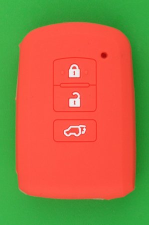 トヨタ（TOYOTA）・3ボタン・キーレスリモコン用シリコンカバーケース　★赤色（レッド）