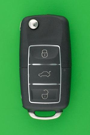 VW　3ボタン（角型・ブラック）ジャックナイフ型キーレス交換用セット - キーレス＆スマートキー　 通販サイト『キーフォレスト』自動車のカギの事ならお任せください！！