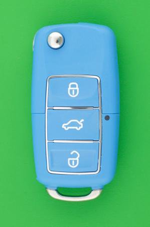 VW　3ボタン（角型・ブルー）ジャックナイフ型キーレス交換用セット - キーレス＆スマートキー　 通販サイト『キーフォレスト』自動車のカギの事ならお任せください！！