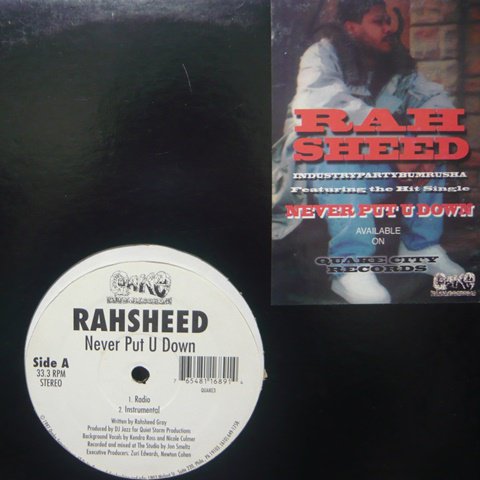 Rahsheed / Never Put U Down (12 Inch) - Vinyl Cycle Records