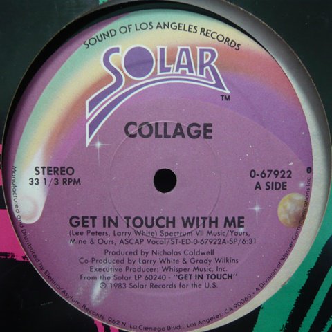 Collage / Get In Touch With Me (12 Inch) - Vinyl Cycle Records