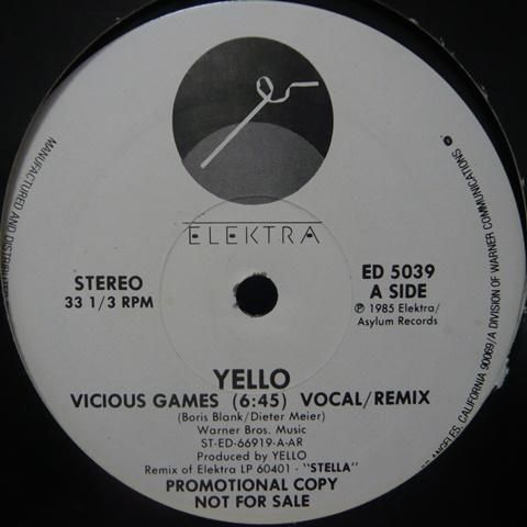 YELLO Vicious Games 12インチシングル Yello – Vicious Games – Vinyl (12