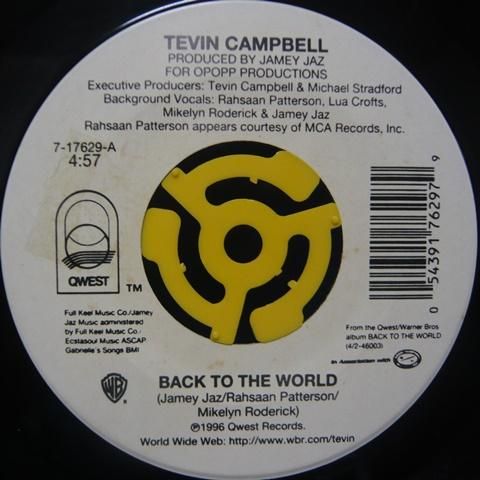 Tevin Campbell / Back To The World (7 Inch) - Vinyl Cycle