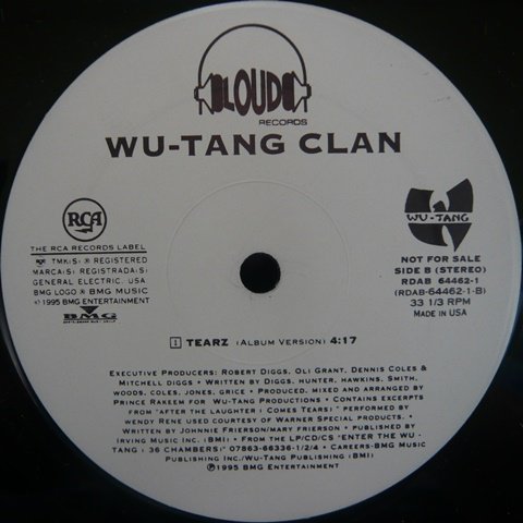 Wu-Tang Clan / Tearz (12 Inch) - Vinyl Cycle Records