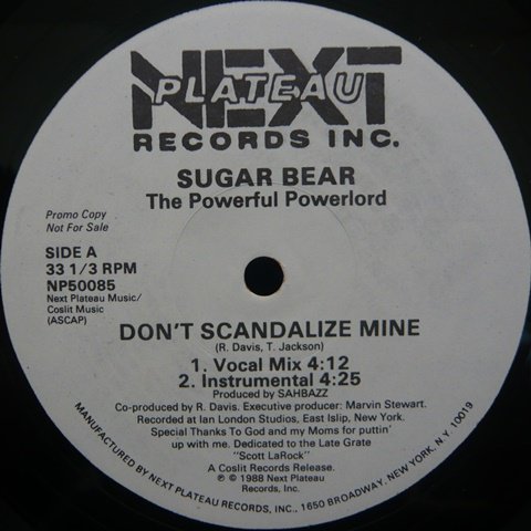 Sugar Bear / Don't Scandalize Mine (12 Inch) - Vinyl Cycle Records