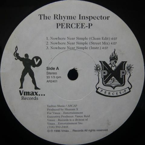 Rhyme Inspector Percee-P / Nowhere Near Simple (12 Inch