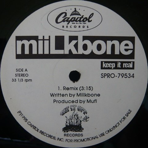Miilkbone / Keep It Real (Remix) (12 Inch) - Vinyl Cycle Records