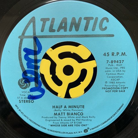 matt bianco half a minute セール レコード