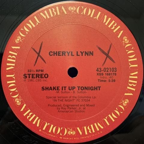 Cheryl Lynn / Shake It Up Tonight (12 Inch) - Vinyl Cycle